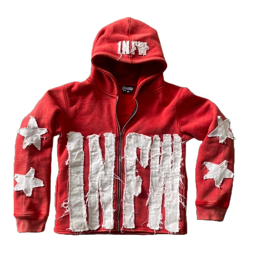 RED MOODY HOODIE